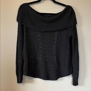 Maurices Off-Shoulder Charcoal Sweater